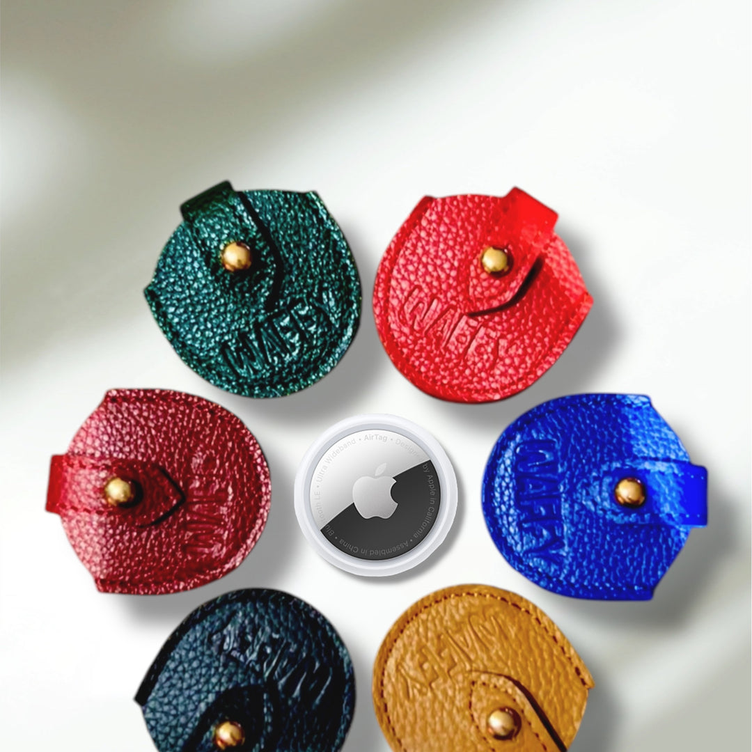 Pack Essentiel : Étui en cuir WAFFY + AirTag 