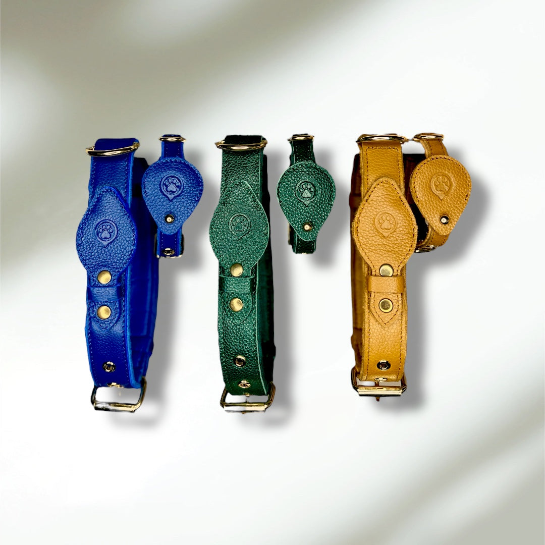 Collier en cuir WAFFY compatible AirTag 