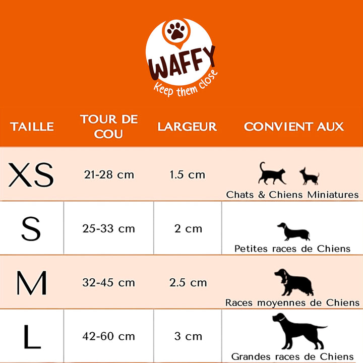 Pack Standard : Collier en cuir WAFFY + AirTag 