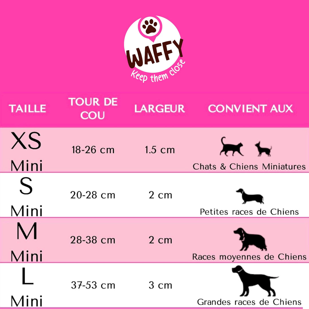 Pack Standard : Collier en cuir WAFFY + AirTag 