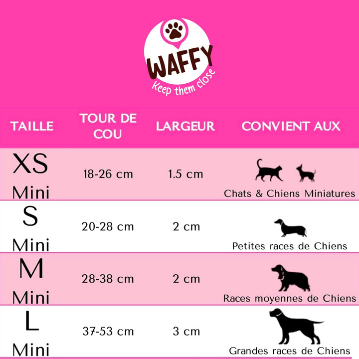 Pack Standard : Collier en cuir WAFFY + AirTag 