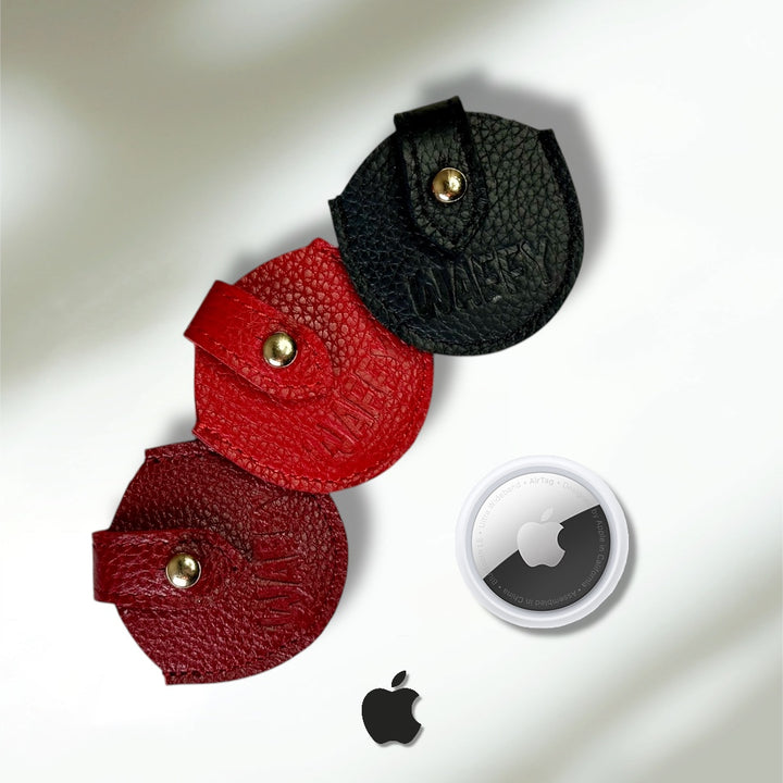 Pack Essentiel : Étui en cuir WAFFY + AirTag 
