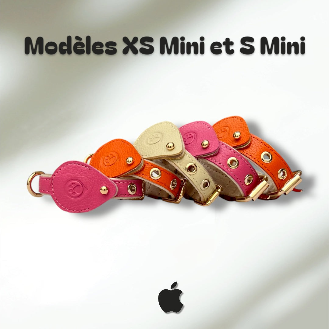 Pack Standard : Collier en cuir WAFFY + AirTag 