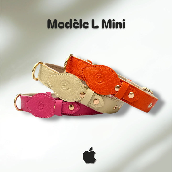 Pack Standard : Collier en cuir WAFFY + AirTag 