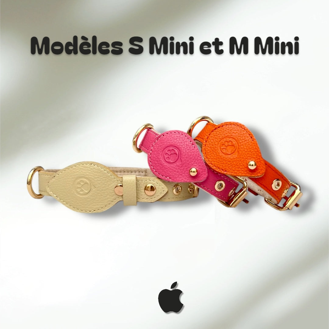 Pack Standard : Collier en cuir WAFFY + AirTag 