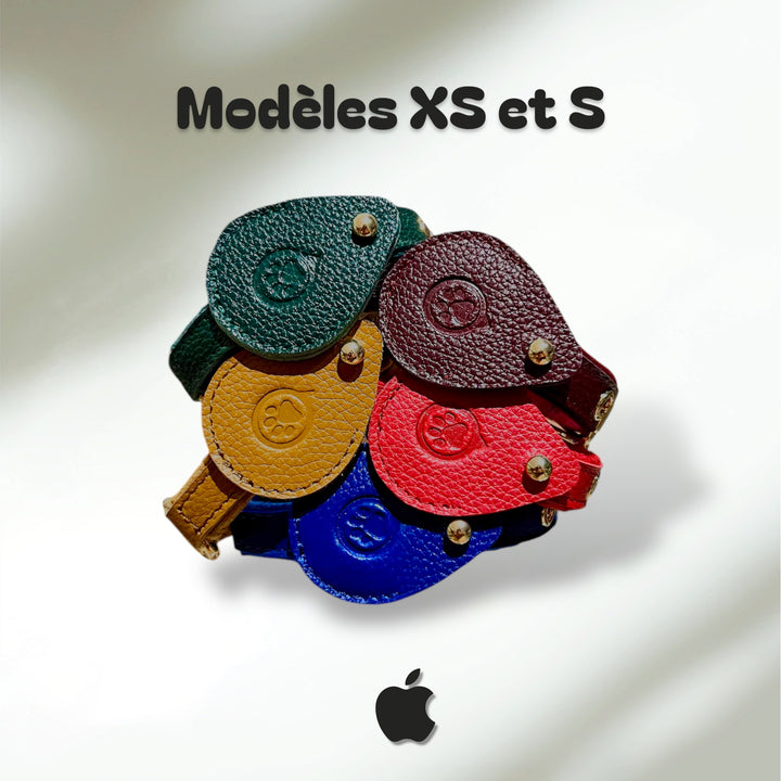 Collier en cuir WAFFY compatible AirTag 