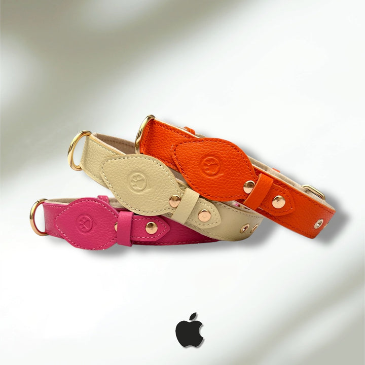 Collier en cuir WAFFY compatible AirTag 