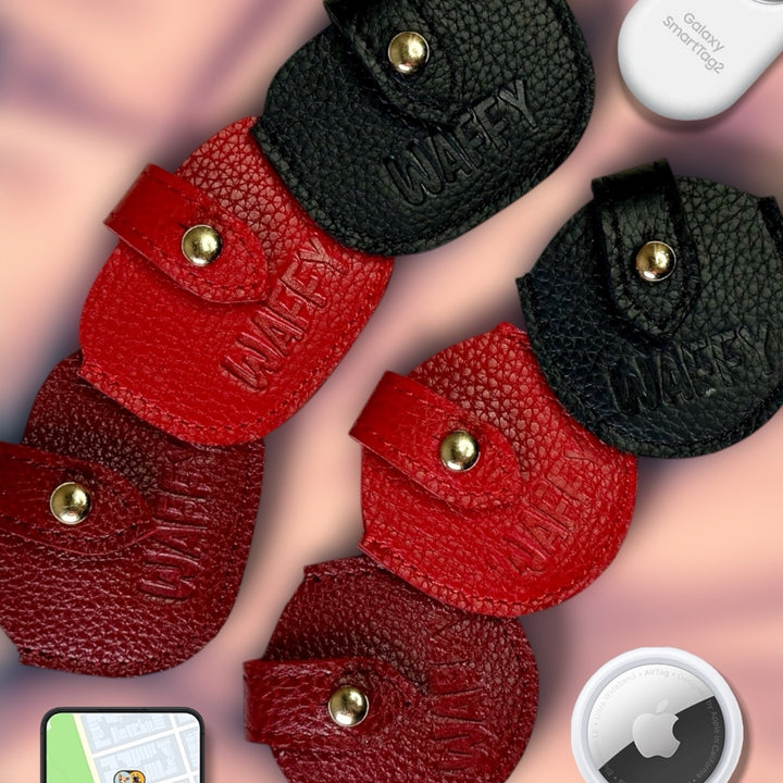 Pack Essentiel : Étui en cuir WAFFY + AirTag 