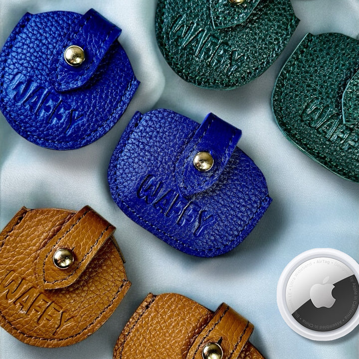 Pack Essentiel : Étui en cuir WAFFY + AirTag 