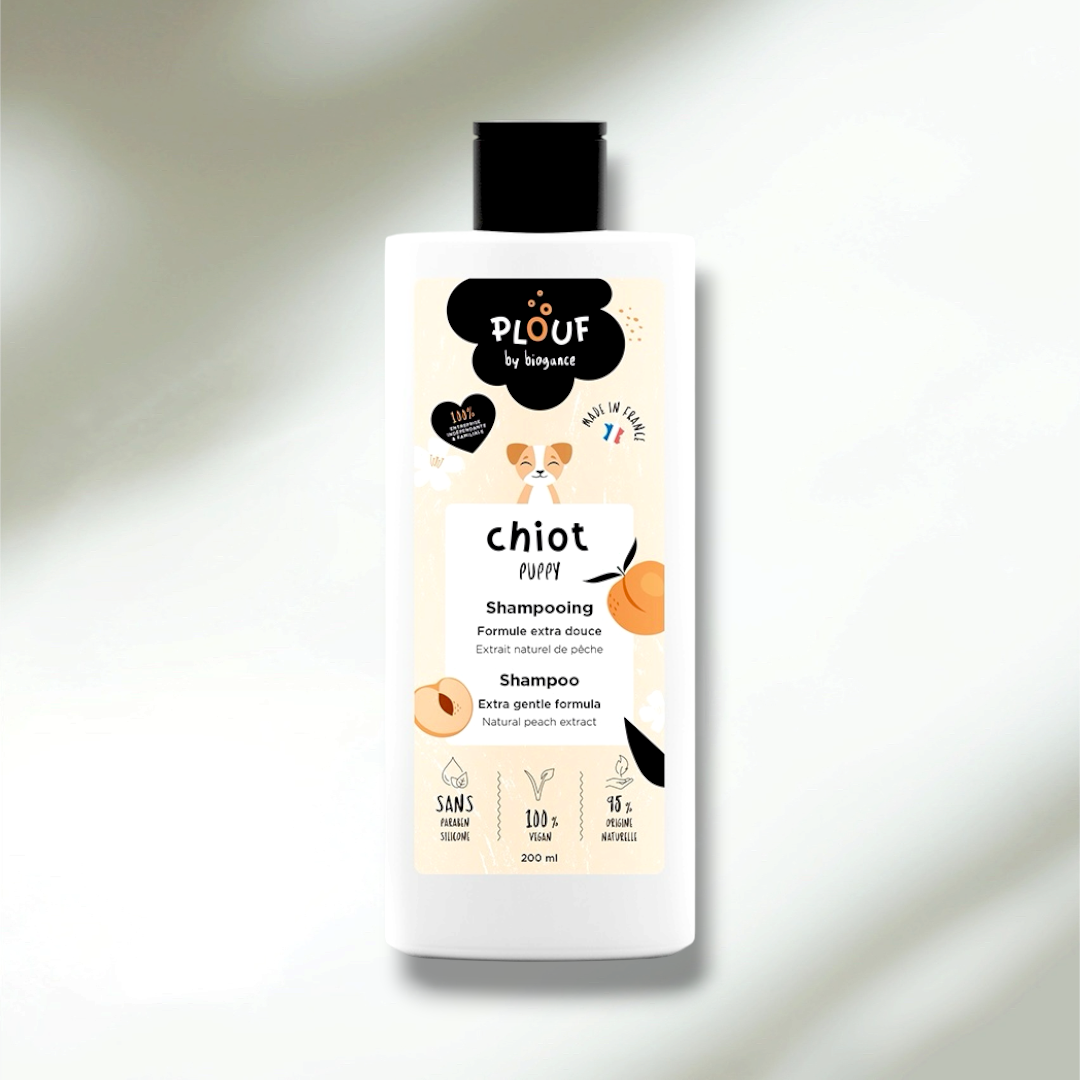 Shampoing Chiot Plouf 200ml — Le premier bain, tout en délicatesse