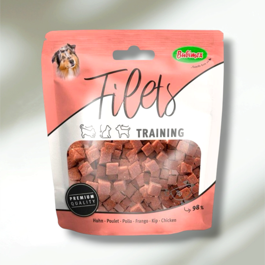 Training Treats Filets de Poulet Bubimex 50g — La récompense parfaite pour l'éducation